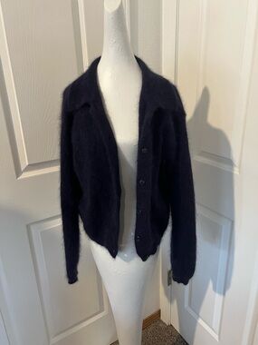 Sport Club Angora Blend Sweater - Navy